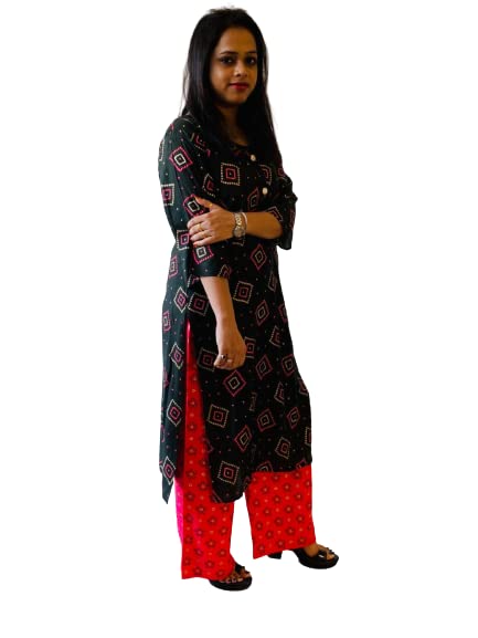 Black and red Kurti for Women