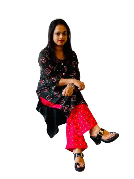 Black and red Designer Kurti for Women