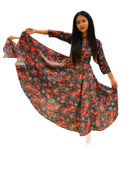 red and Grey Kurti for Women