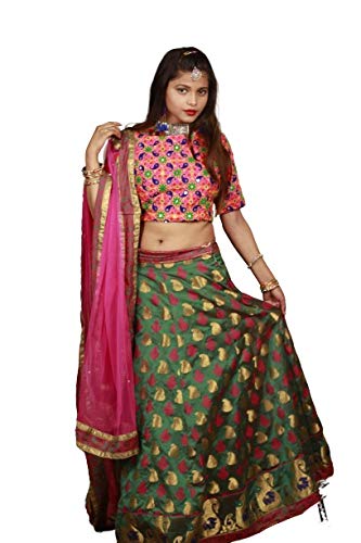 Designer Lehenga with Blouse and Chuniri for women(Hand work stich on Blouse)